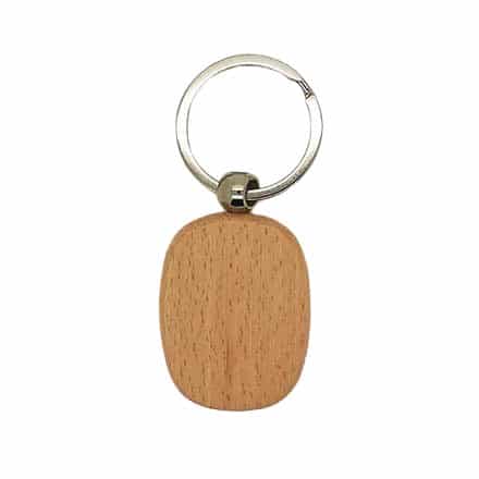 Sleutelhanger hout rechthoek ronde kantjes houtbranden cadeautjes maken