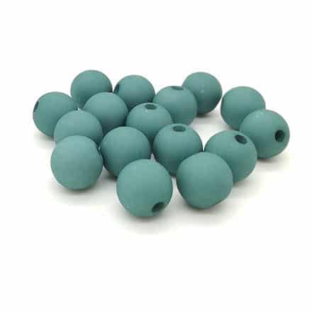 Matte kralen 8mm rond kunststof canton green