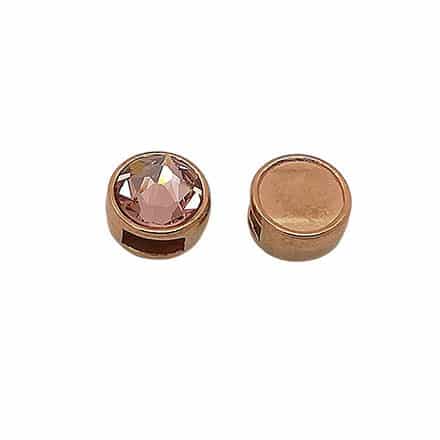 Leer slider kralen rosé gold groot gat, elastische armbandjes maken cabochons ss34 steentjes