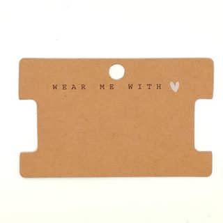 Sieraden kaartjes brown label wear with love cadeau verpakking elastische armbandjes verkopen kopen zelf maken