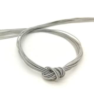 Light grijs sieraden elastiek koord 0.4mm dun