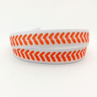 Elastisch lint koord wit oranje strepen pijlen sieraden zelf knopen