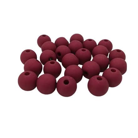 Kraaltjes rond bordeaux rood 8mm sieraden maken