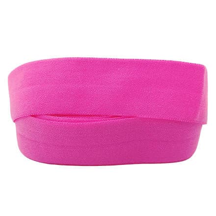 Elastisch lint bias band roze mat armbandjes Ibiza style