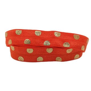 Coral orange breed elastiek lint armbandjes zelf maken 15mm