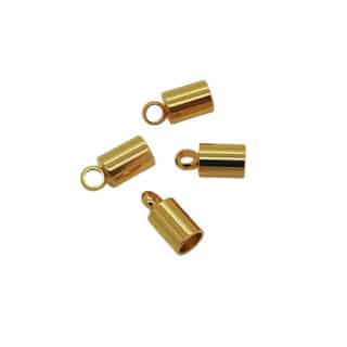 Stainless steel sieraden eindkapje gouden 3mm gat