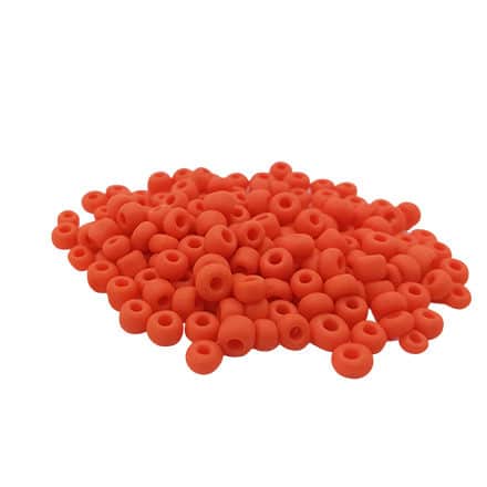 Rocailles glaskralen matte oranje kralen 4mm
