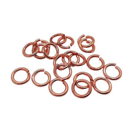 Sieraden ringetjes rosé gouden rond 6mm