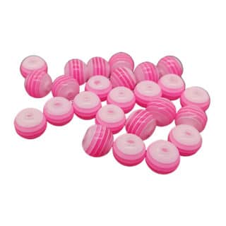 Resin kralen lichtroze roze 8mm rond strepen