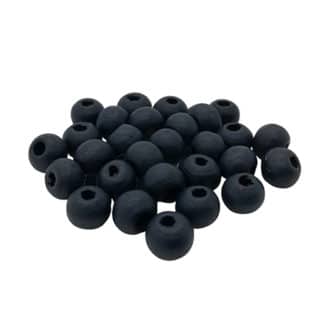 Houten kralen navy blauw rond 6mm klein