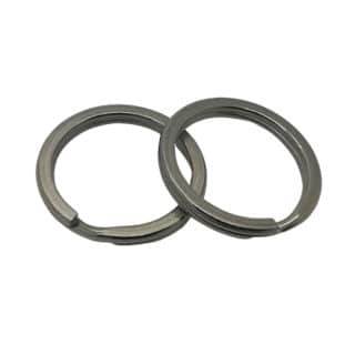 Zilveren stainless steel sleutelringen 2.5cm