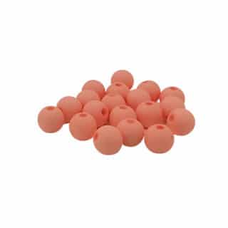 Kunststof kraaltjes mat rond peach roze 4mm
