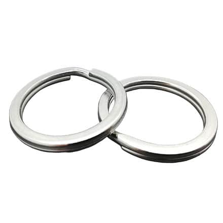 Stainless steel sleutelring RVS zilveren rond 30mm