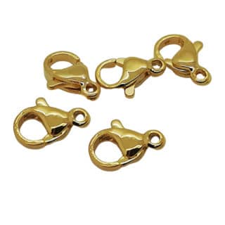 Roestvrijstalen slotje goud 10mm sieraden maken