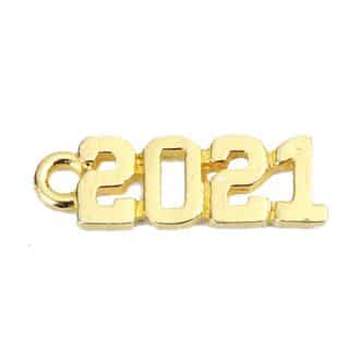 Metalen bedel goud 2021