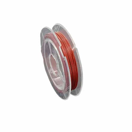 Gecoated staaldraad op rol bruin rood 0.45mm sieraden maken