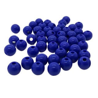 Ronde kralen 6mm kobalt blauw
