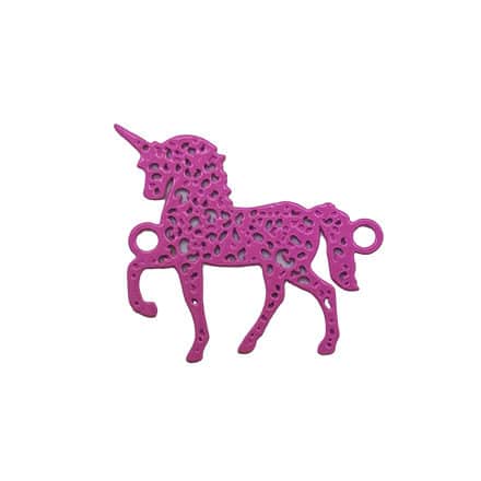 Unicorn tussenzetter roze metalen link