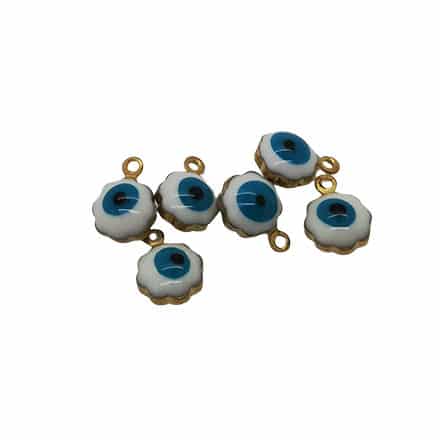 Evileye hangers goud blauw wit