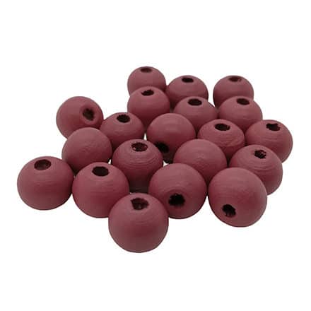 Ronde houten kralen 8mm licht aubergine rood