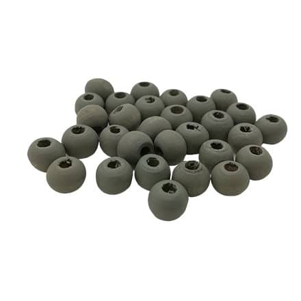 Ronde kraaltjes hout 6mm greenish nature grijs