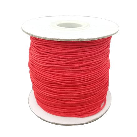 Rolletje elastisch sieraden koord 1mm rood