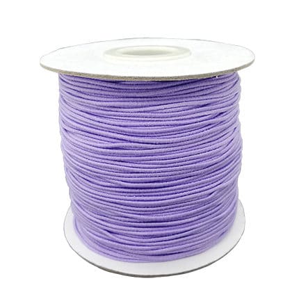 Rol elastische sieraden koord 1mm lavendel paars