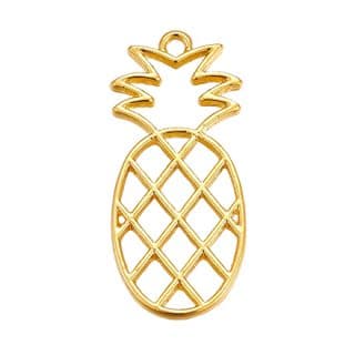 Gouden ananas bedel hanger groot resin art sieraden maken