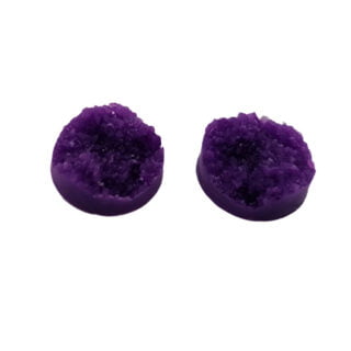 Ronde paarse cabochons druzy 12mm