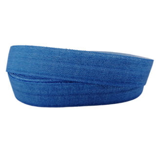 Denim spijkerstof elastisch lint 1.5cm breed licht blauw