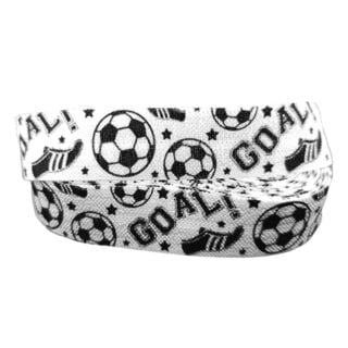 Voetbal elastisch lint zwart wit goal