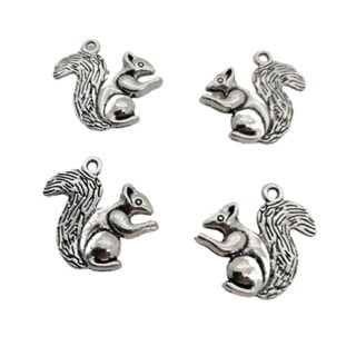 Eekhoorntjes bedeltjes dieren zilver
