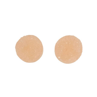 Peach roze cabochons 12mm rond druzy