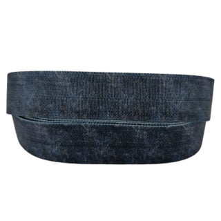 Donkerl blauw denim spijksof elastiek lint 15mm