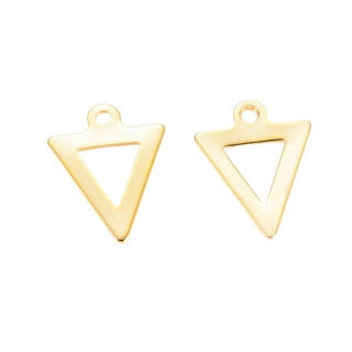 Stainless steel bedel goud triangle