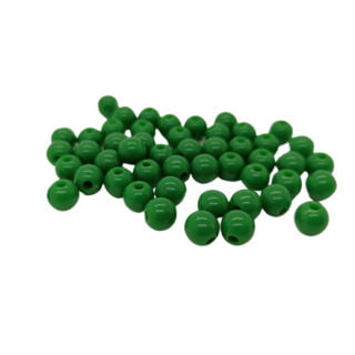 Kleine ronde kraaltjes groen 6mm kunststof