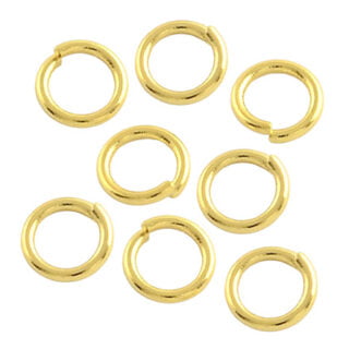 RVS 4mm ringetjes rond goud