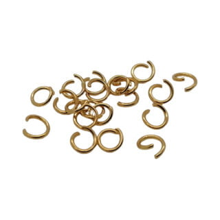 RVS gouden sieraden ringetjes rond 4mm