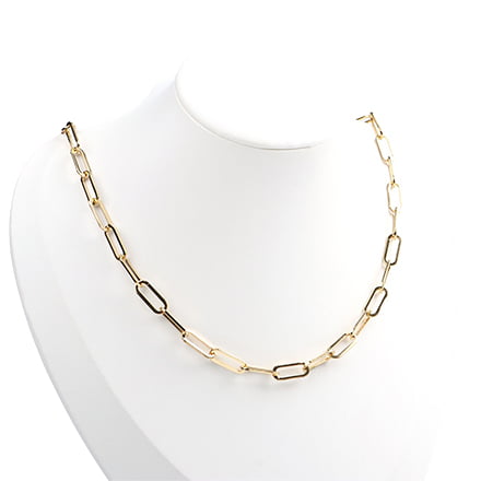 Paperclip Ketting Gouden Munt Medaillon Ketting Sieraden Kettingen Kettingen 18k Goud Gelaagd Layer Link Chain 