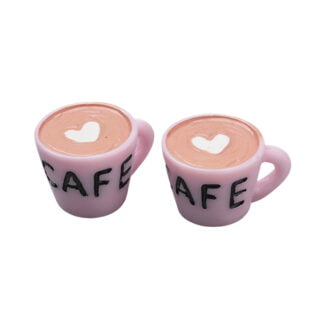 Koffie kopje bedel roze hartje cappuccino