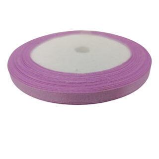 Satijnen lint paars roze 6mm rolletjes