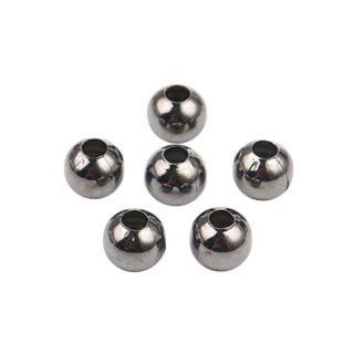 Ronde 5mm kraaltjes spacers gunmetal