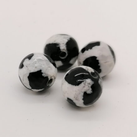 gemstone kraal wit zwart 8mm