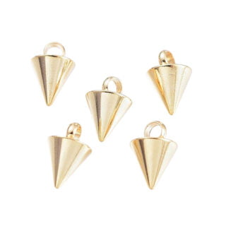 Stainless steel bedeltje gouden spike