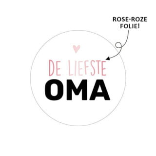 Sticker rond de liefste oma cadeau's verpakken