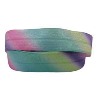 Elastiek lint 2cm pastelkleur regenboog armbanden koord