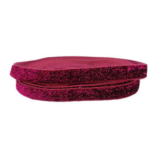 10mm gliter elastiek lint fuchsia roze