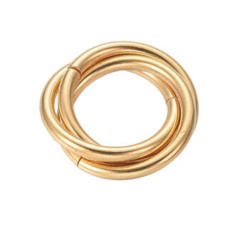 RVS gouden ringen bedels interlocking