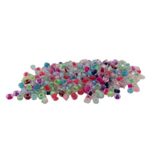 Glaskraaltjes klein rocailles 3mm transparant kleur inside