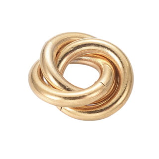 Stainless steel ring bedels goud 1.4cm